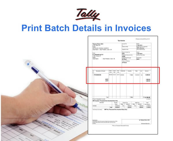 Print Batch Details in Invoices in columns