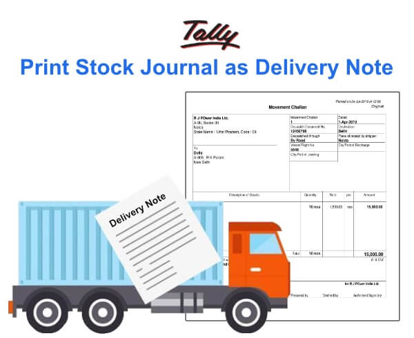Print Stock Journal as Delivery Note